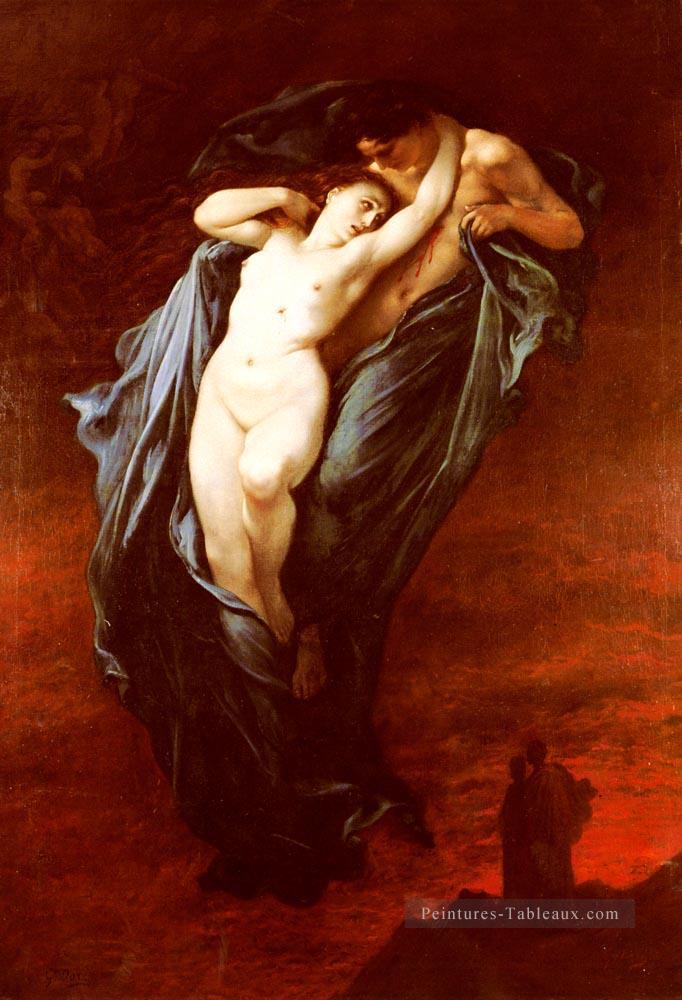 Paolo et Francesca Da Rimini Gustave Dore Peintures à l'huile